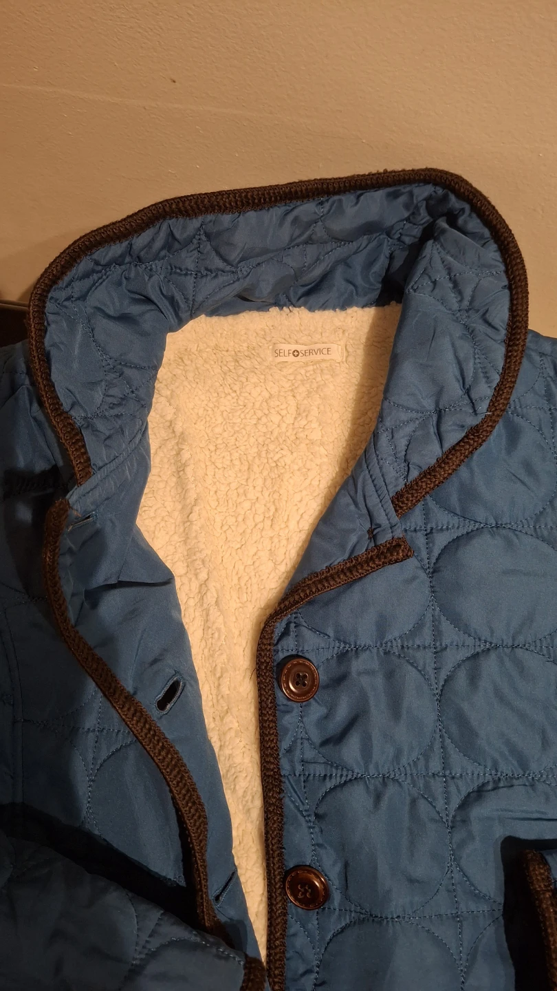 Blue Quilted Jacket with Sherpa Lining - photo 2