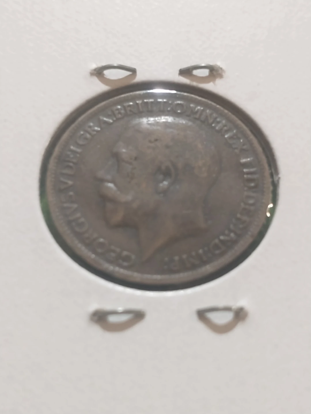 1915 George V English Farthing Coin - photo 3