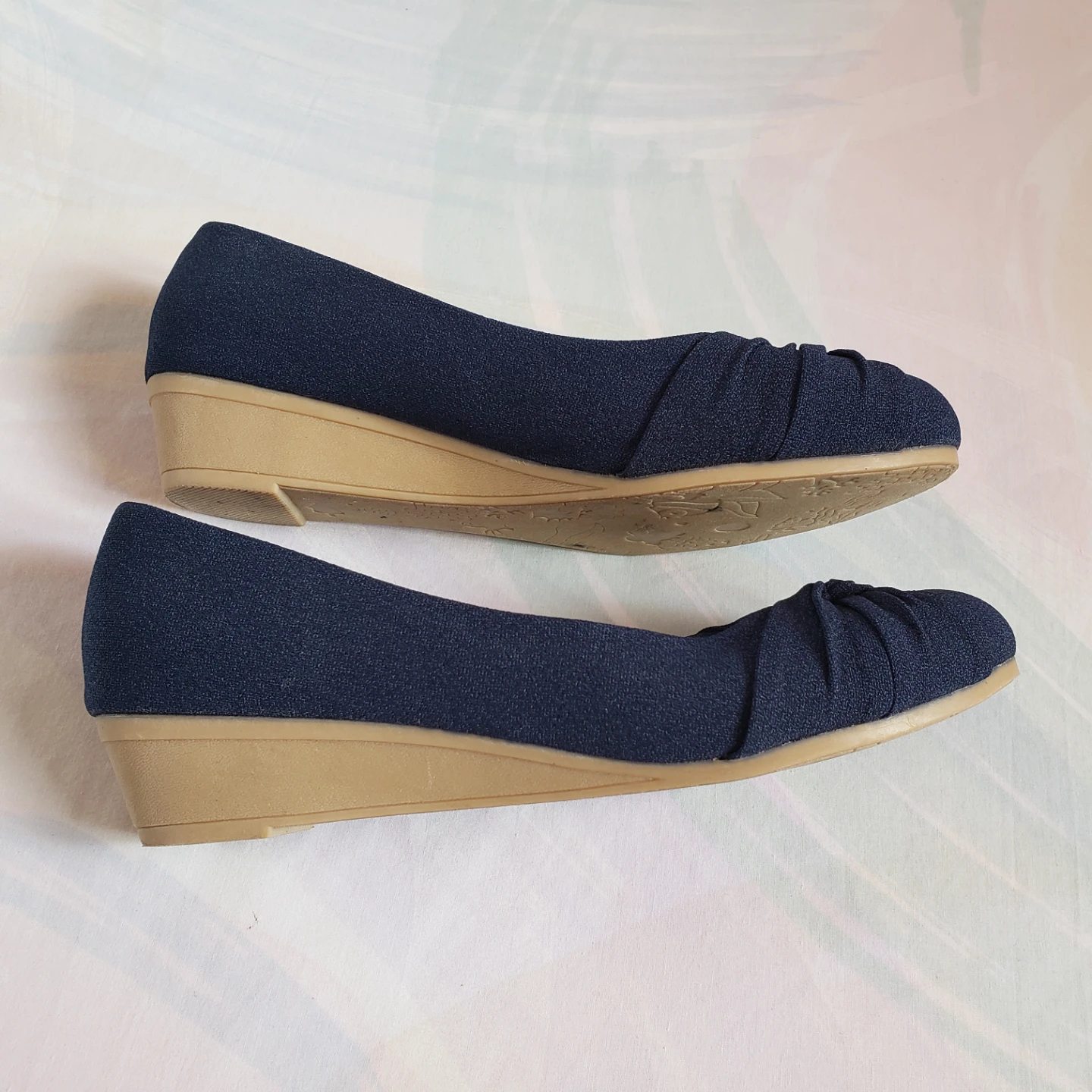Navy Blue Wedge Heels - photo 5