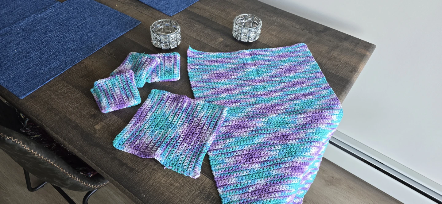 Handmade Crochet dish towel and Dishcloth Set - photo 2