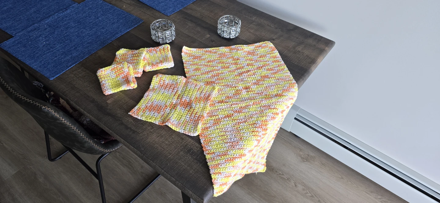Handmade Crochet dish towel and Dishcloth Set - photo 3