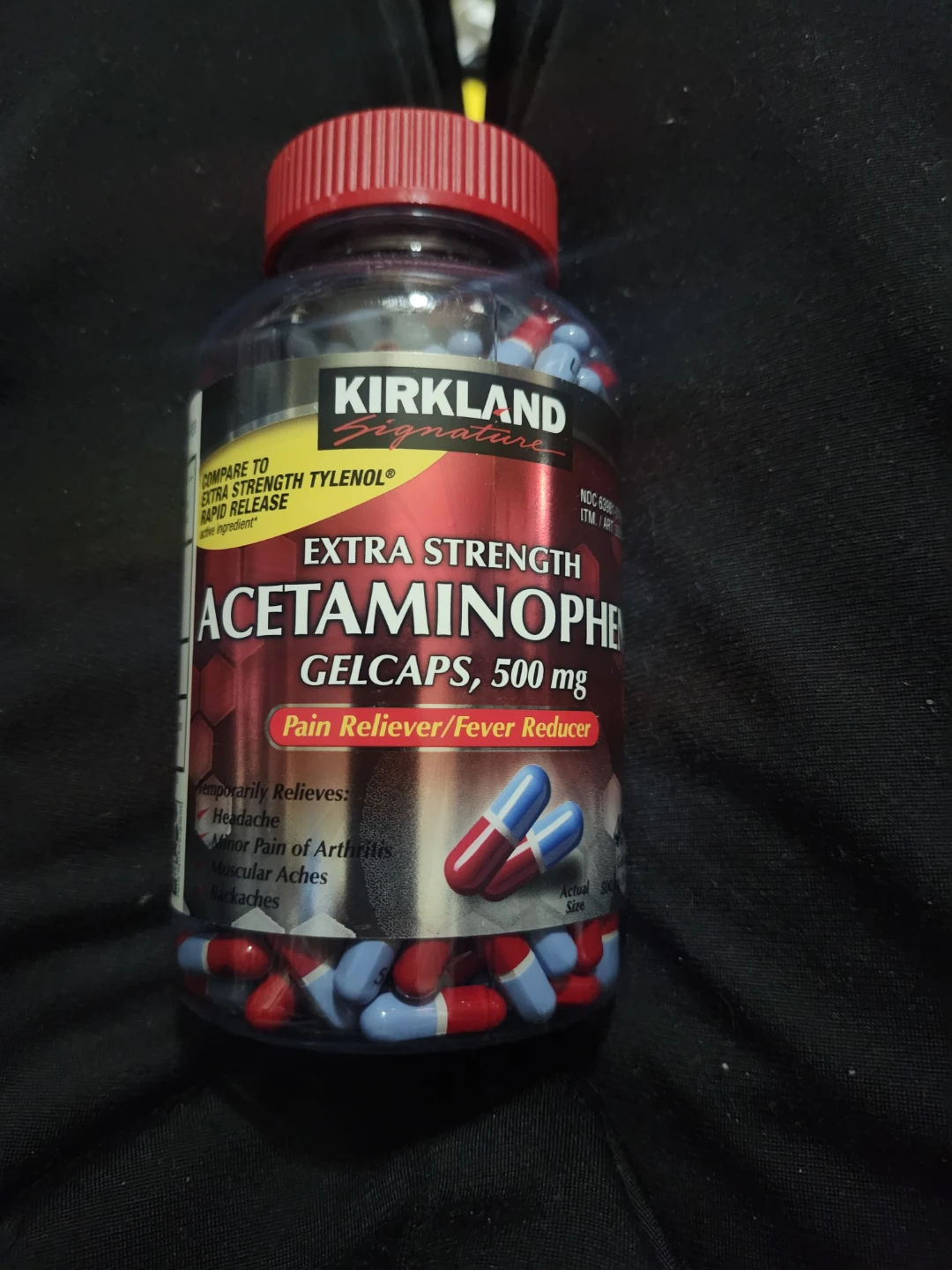 Kirkland Signature Extra Strength Acetaminophen Gelcaps 500 mg
