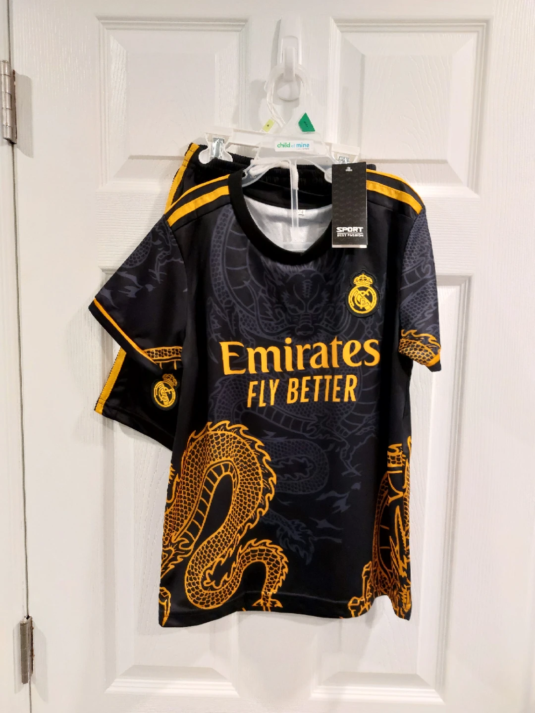 Kids Soccer Jersey and Shorts Set - Black/Gold - photo 4