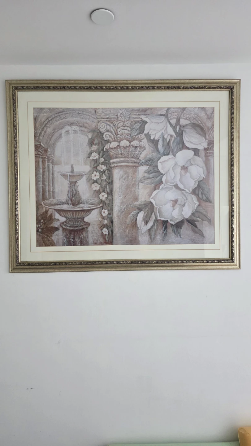 MOVING SALE- Artwork - Fountain and Flowers
