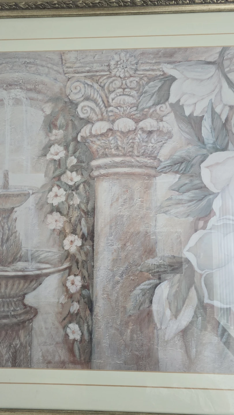 MOVING SALE- Artwork - Fountain and Flowers - photo 3
