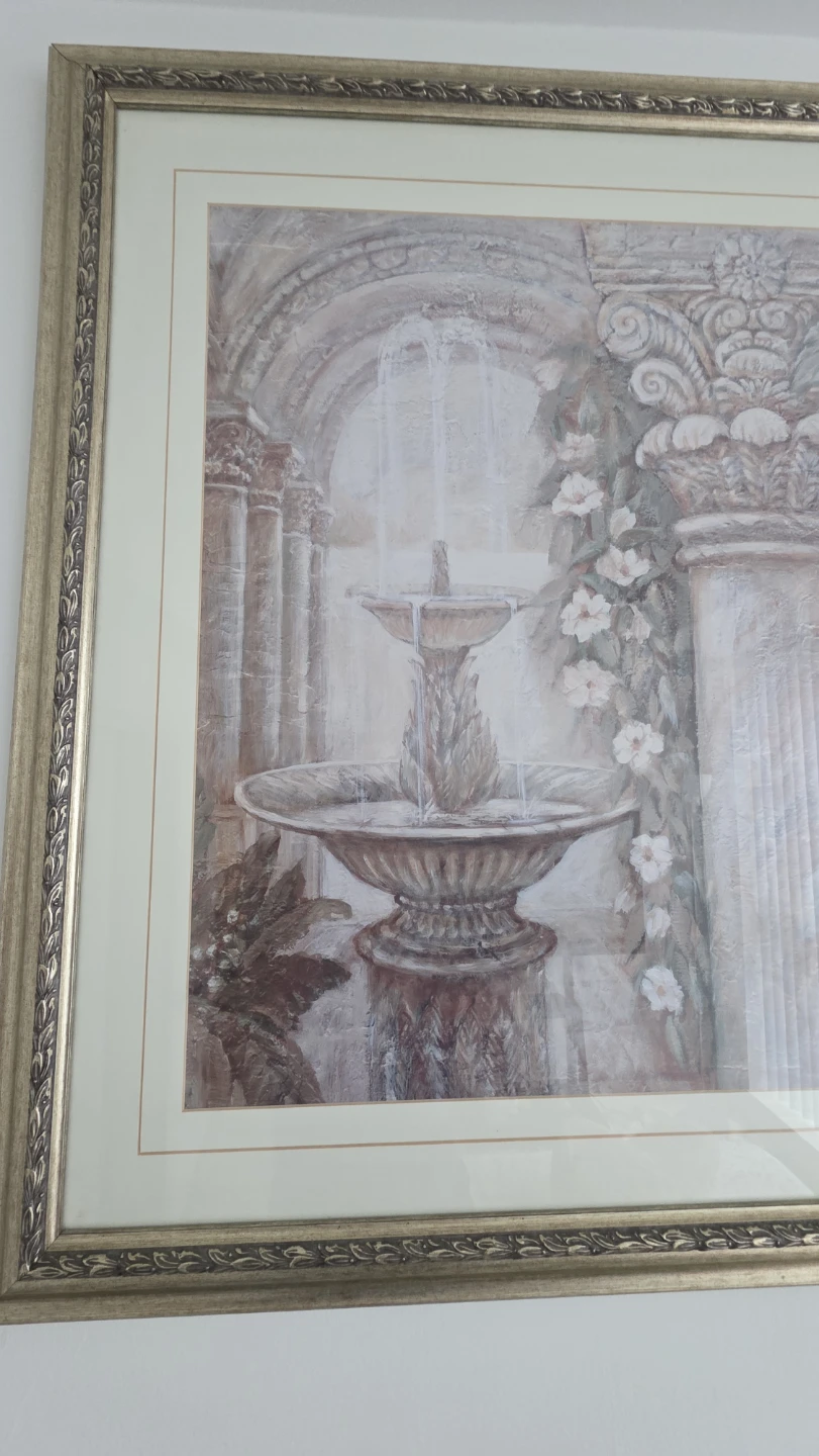 MOVING SALE- Artwork - Fountain and Flowers - photo 5