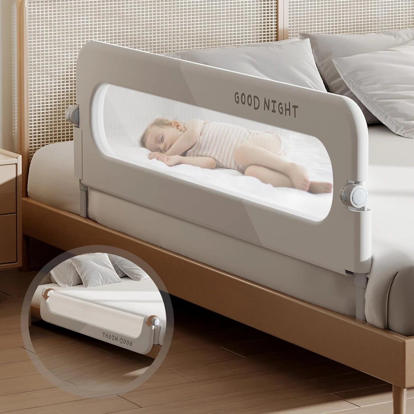 Toddler Bed Rails for Crib | Foldable Bed Rail for Toddlers
