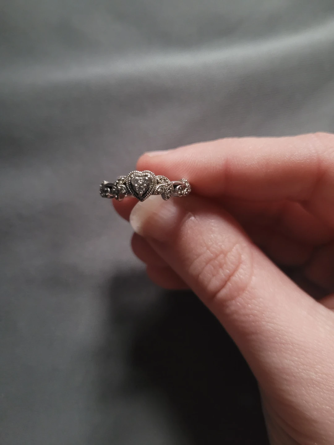Peoples 10K White Gold Diamond Ring