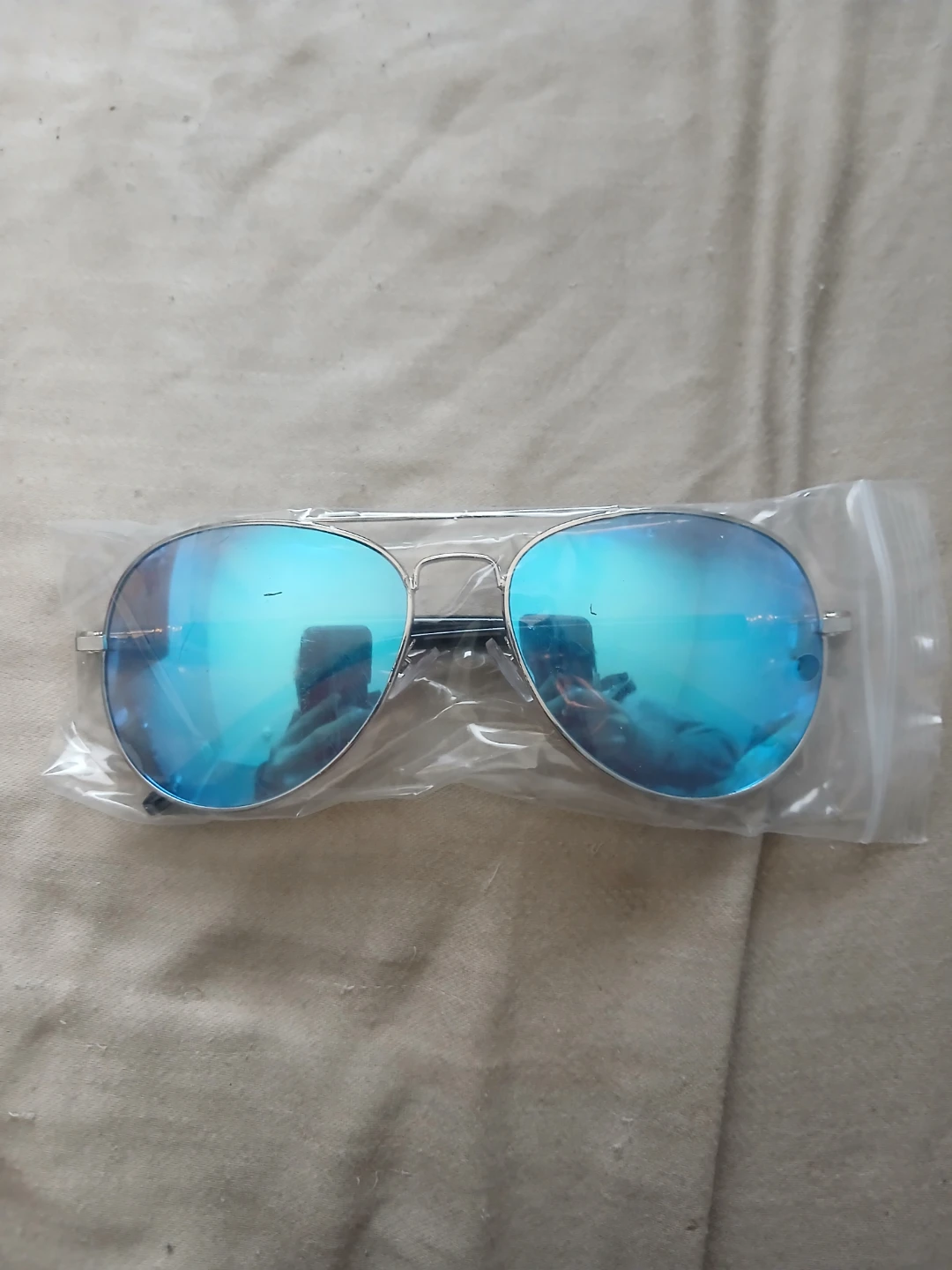 Mirror Blue Coloured Anti-Glare Aviator Sunglasses