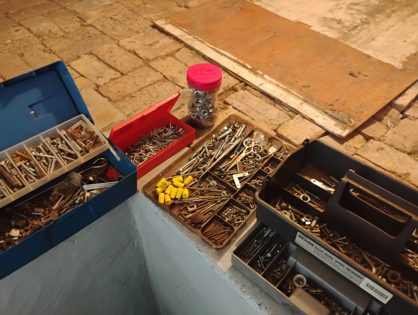Assorted Screws, Nails, and Fasteners with Toolboxes - photo 3