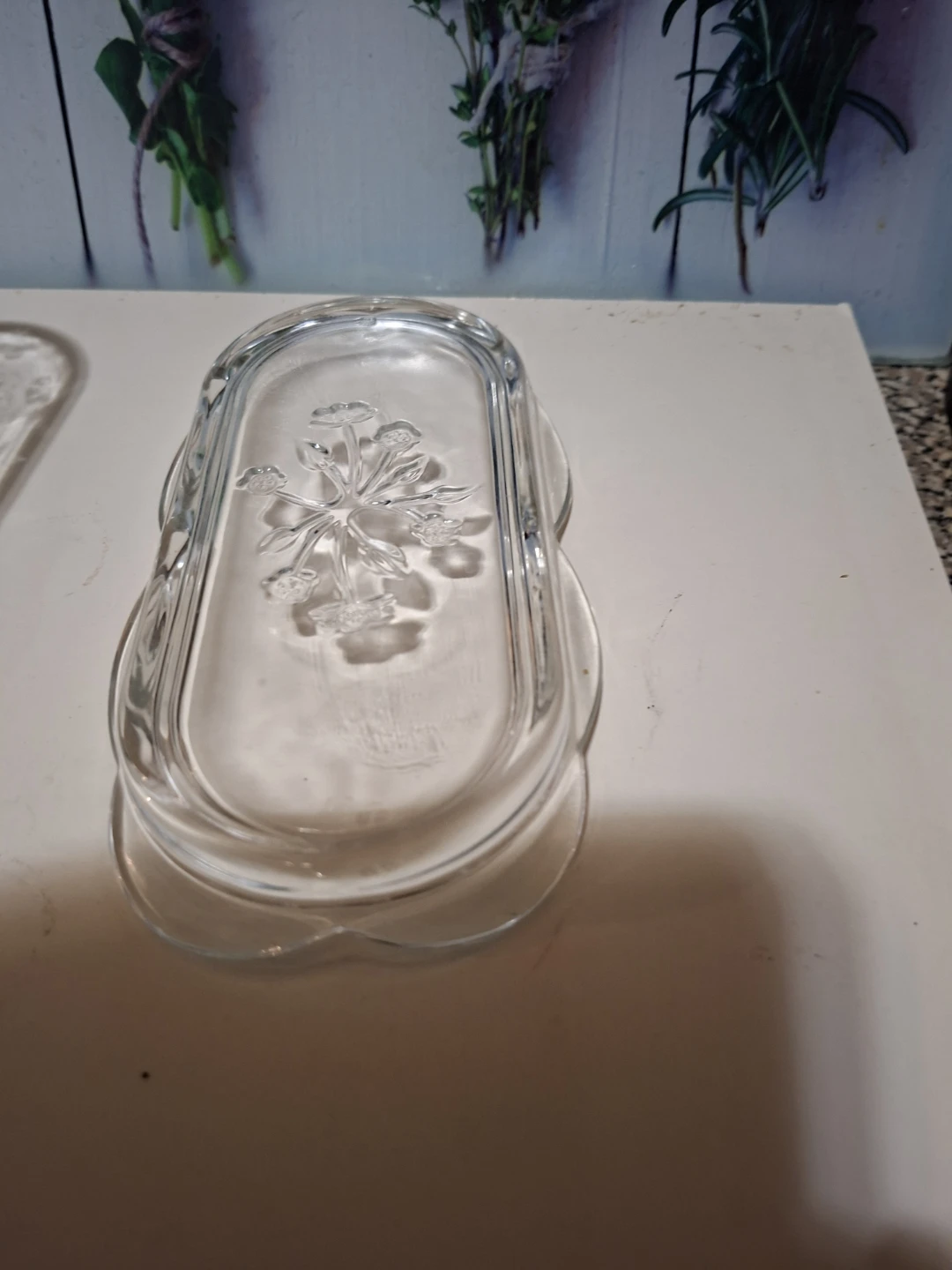 Glass Butter Dish with Lid