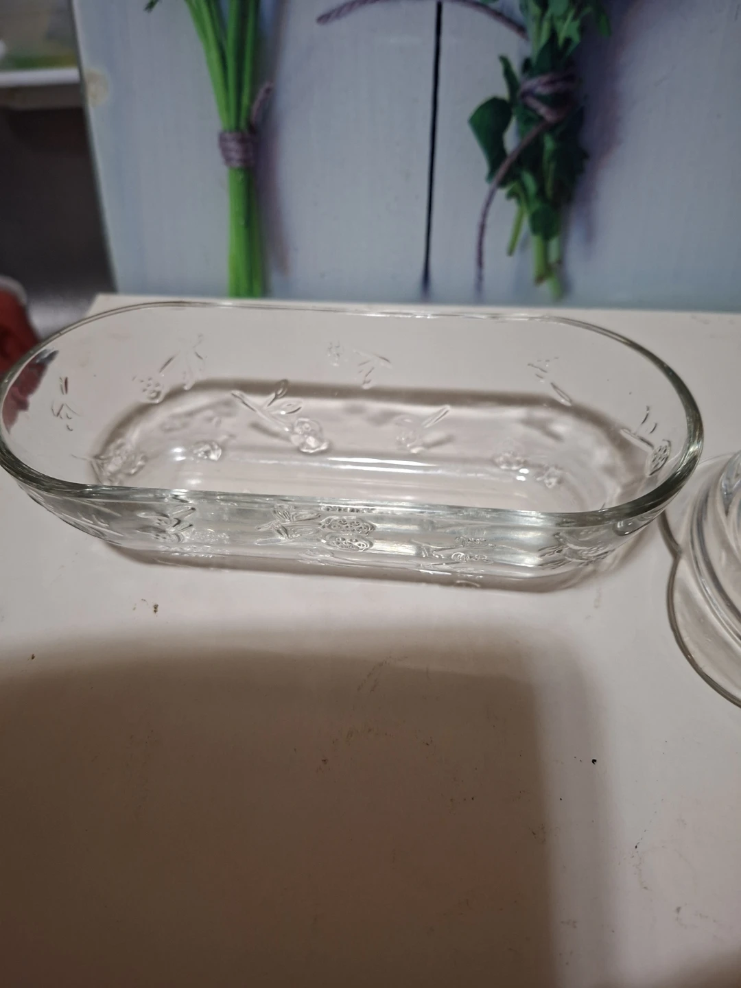 Glass Butter Dish with Lid - photo 2