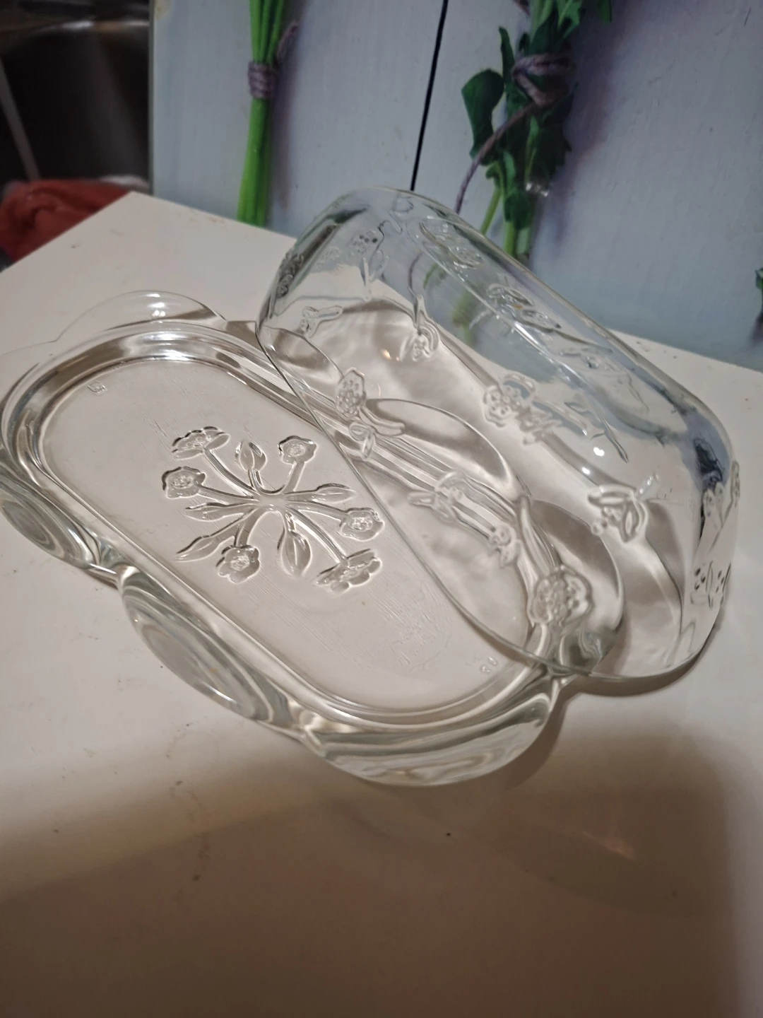 Glass Butter Dish with Lid - photo 5