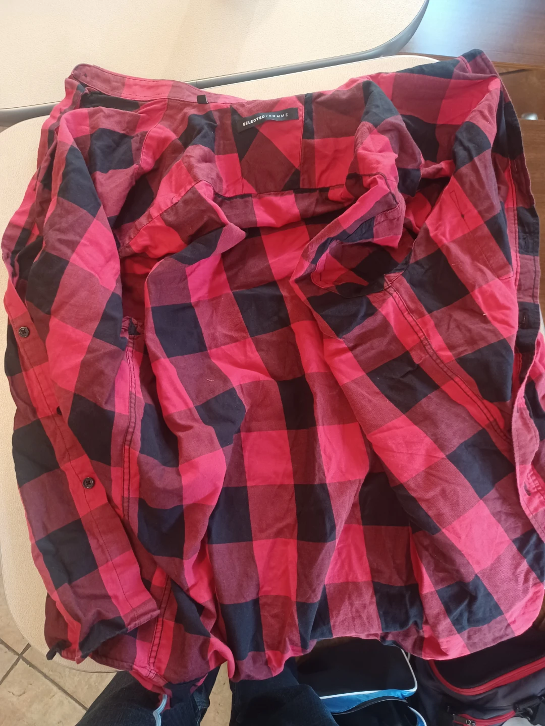 Selected Homme Red Plaid Flannel Shirt