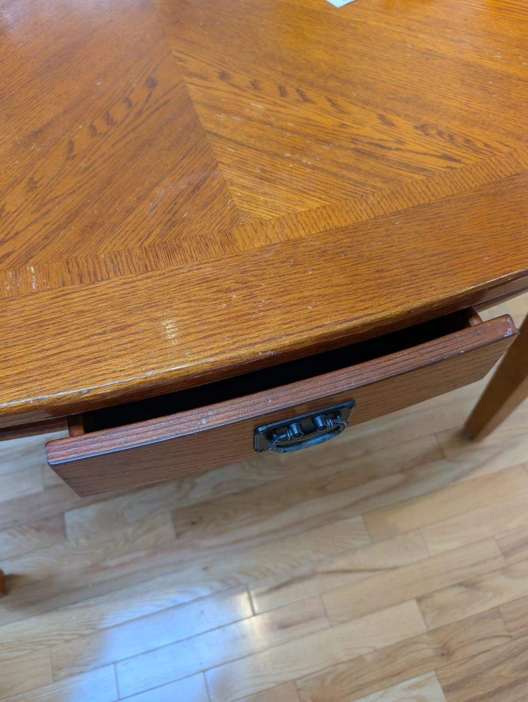 Free Wooden Dining Table with Extension Leaf and Chairs - photo 4
