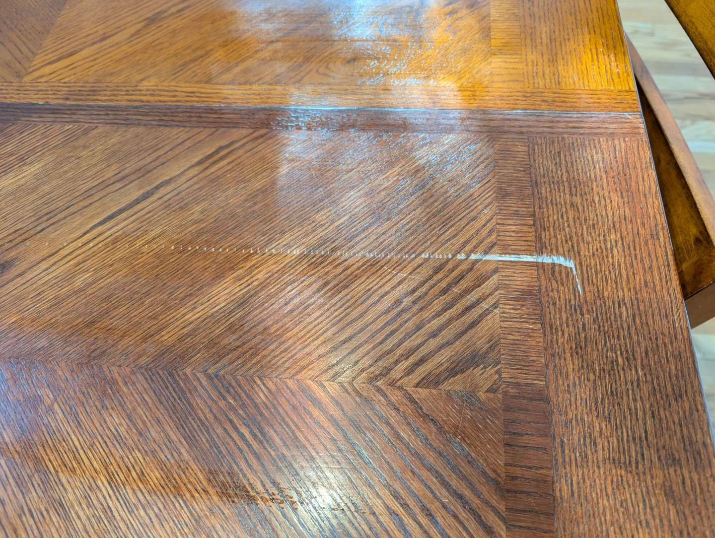 Free Wooden Dining Table with Extension Leaf and Chairs - photo 5