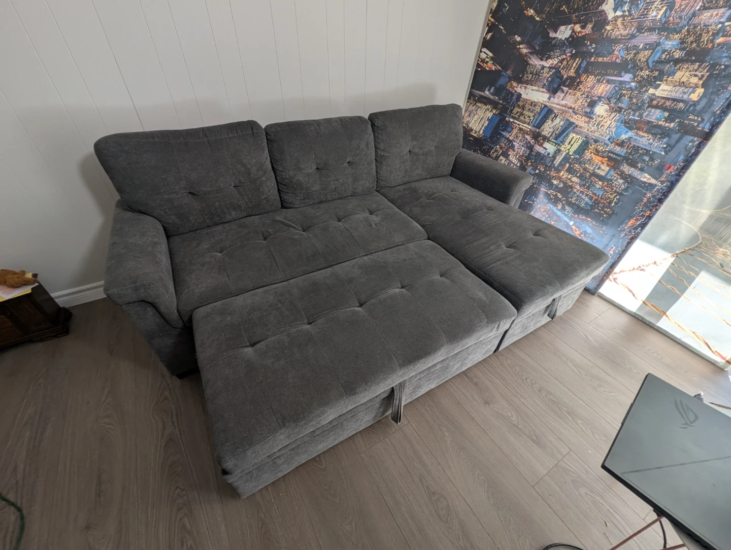 Grey Sectional Sofa with Storage - photo 4