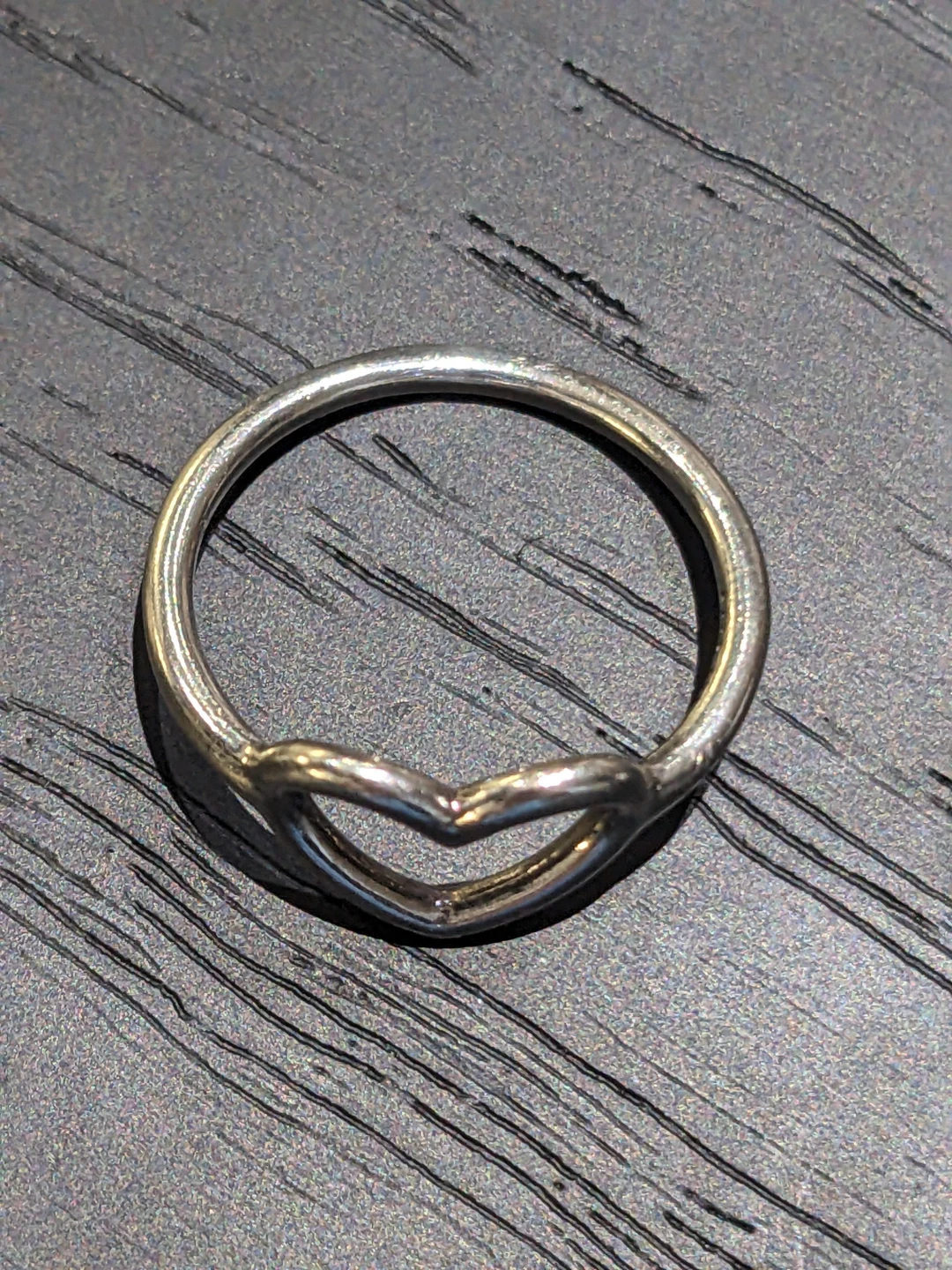 Size 7.5 Sterling Silver Pandora Open Heart Ring - photo 4