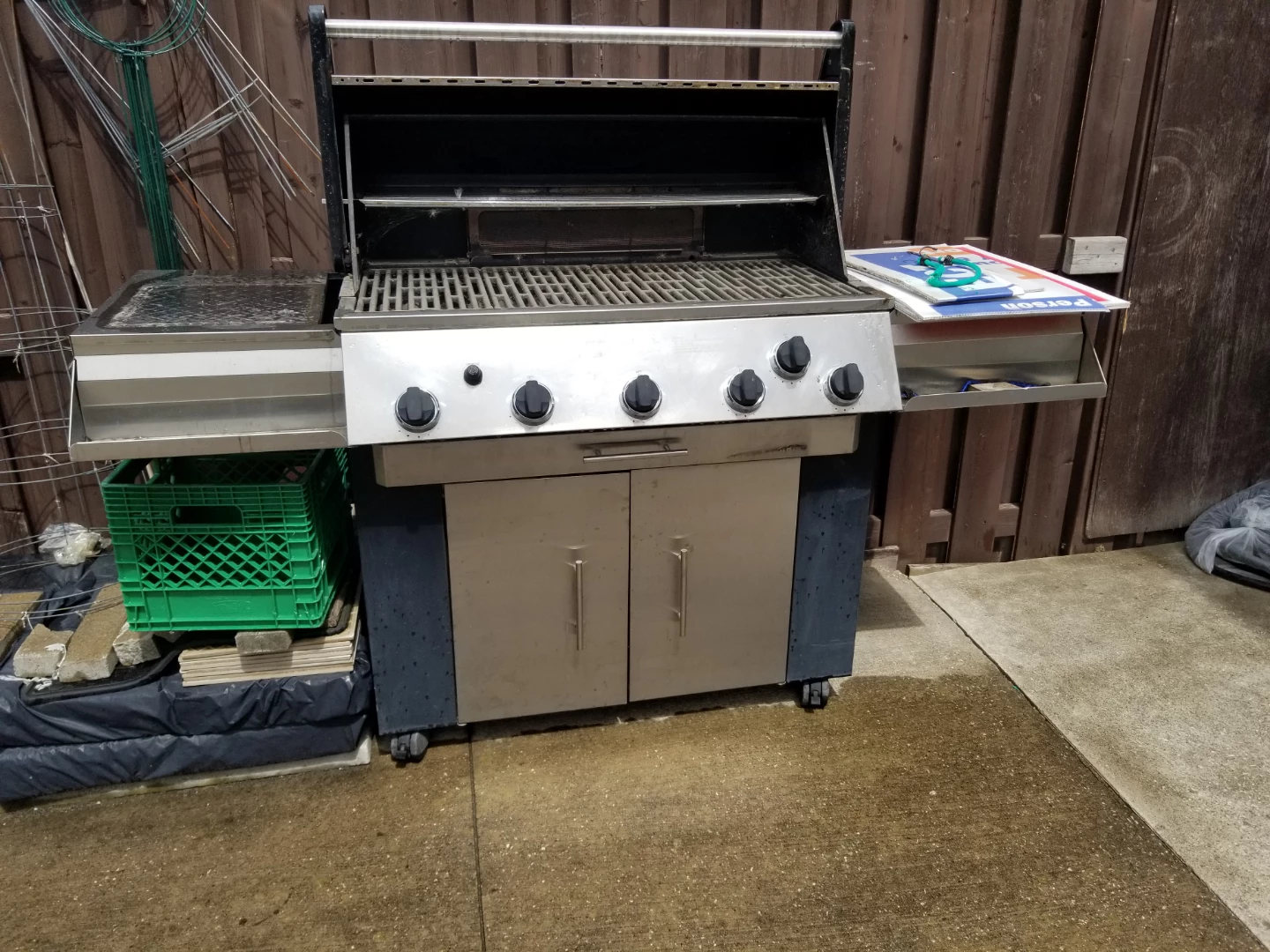 Stainless Steel Gas Grill with Side Burner - photo 2