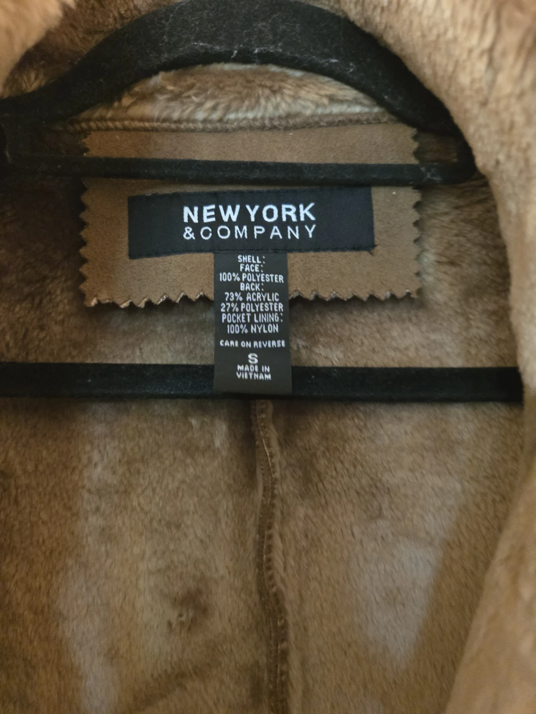LUXURIOUS Faux Suede Fur Lined Coat Size S - photo 3