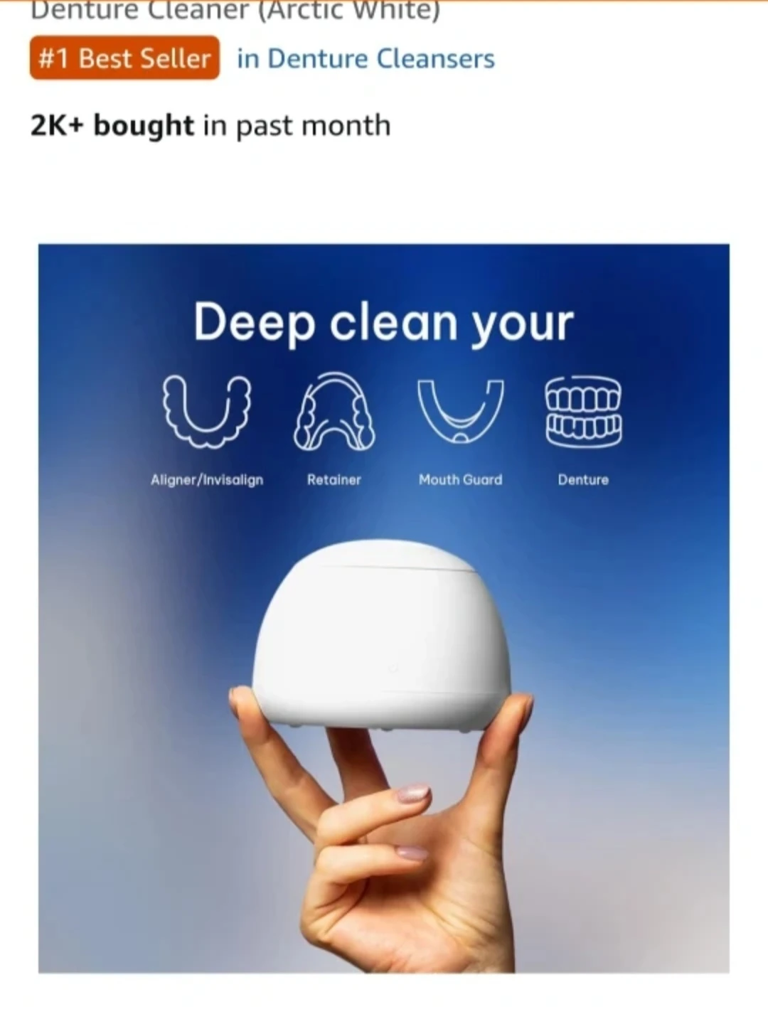 Zima Dental Pod Ultrasonic Retainer Cleaner (Arctic White) - photo 5