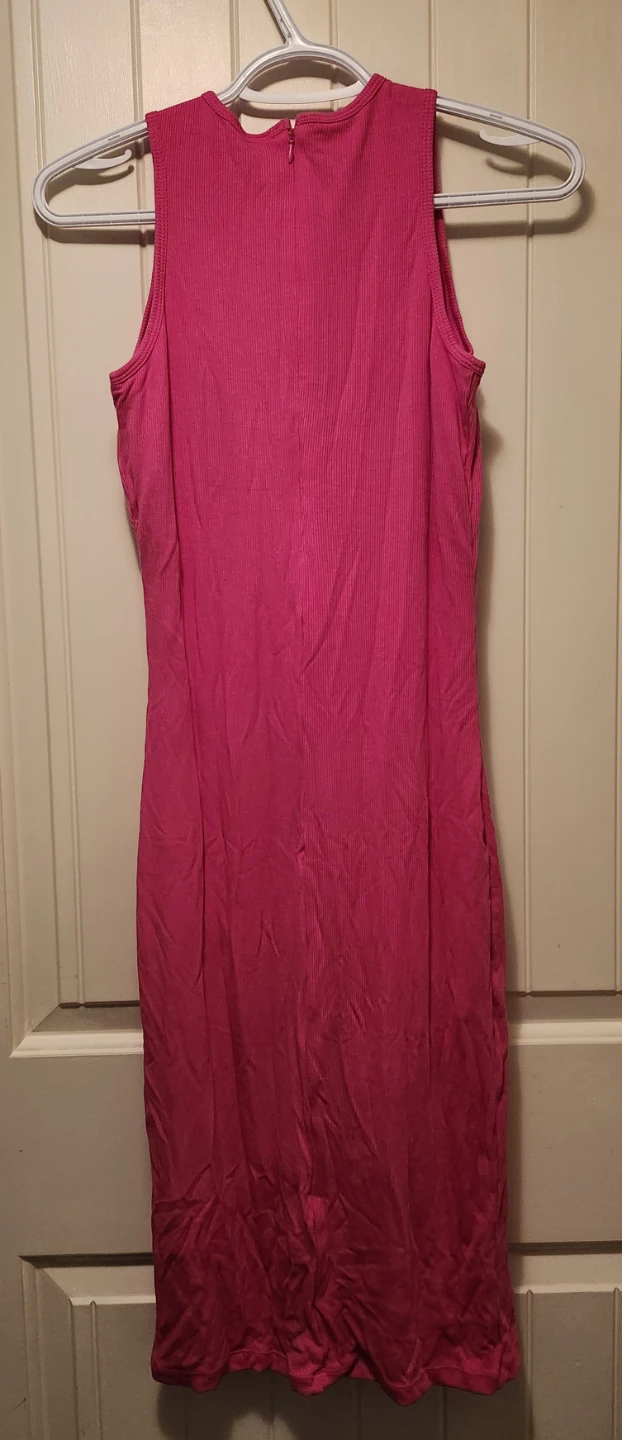 Poplush Ribbed Bodycon Dress - XL - Hot Pink - photo 5