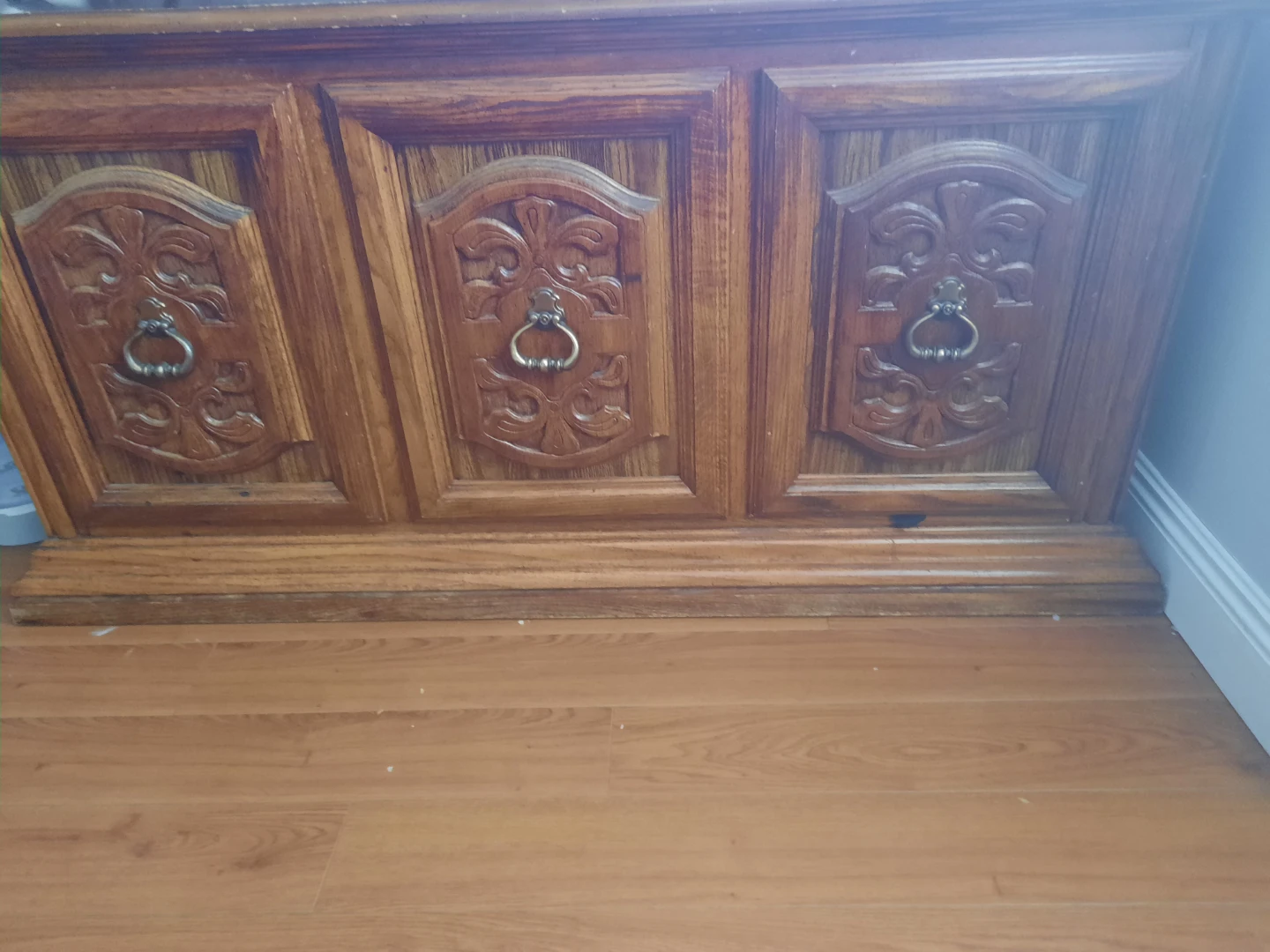 Wooden Dresser with Metal Handles