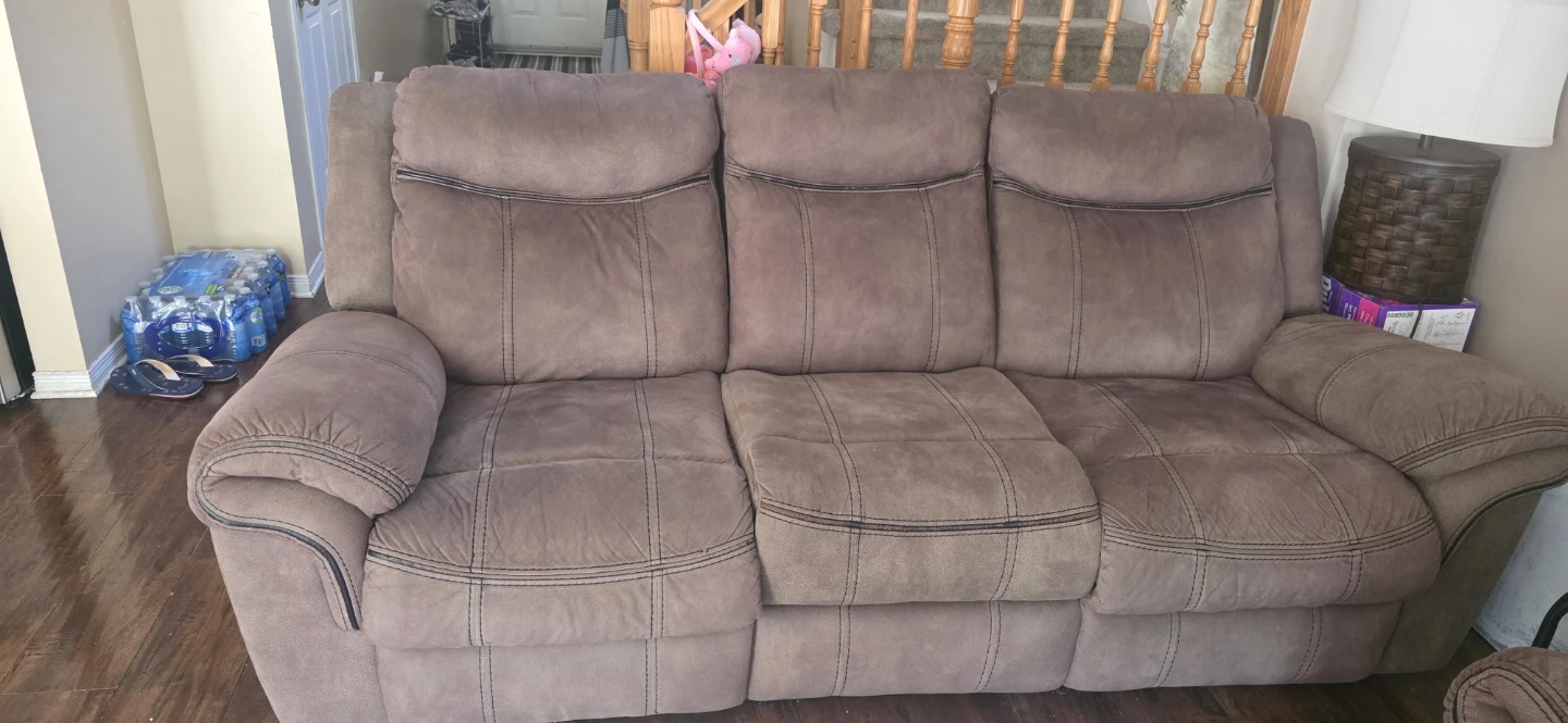 Brown 3-Seater Recliner Sofa