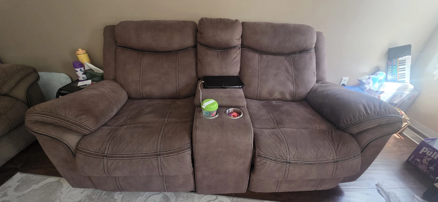 Brown 3-Seater Recliner Sofa - photo 3