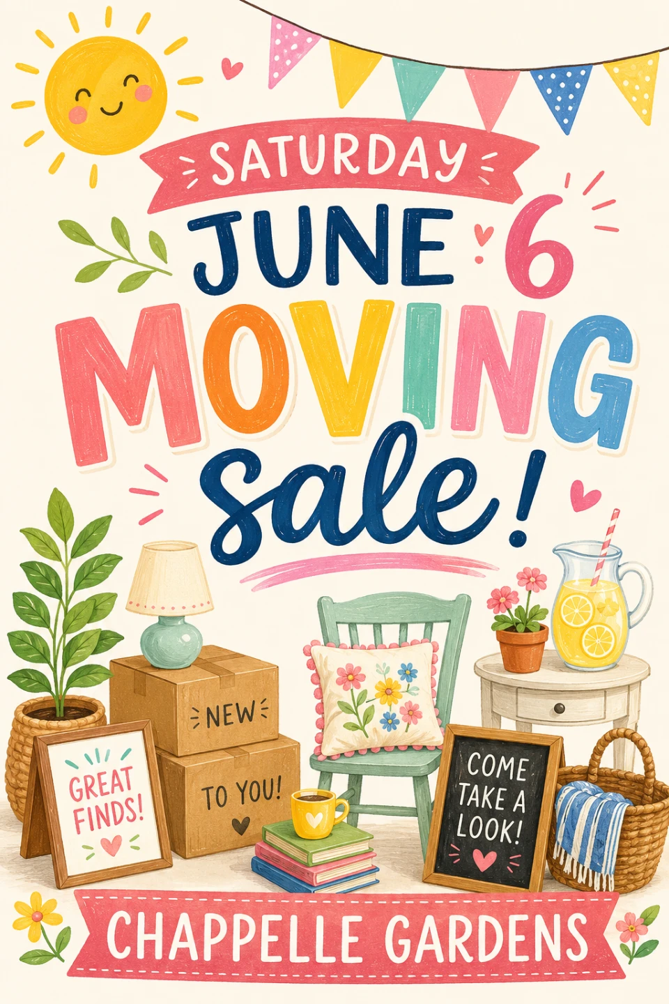 Chappelle Gardens Moving Sale