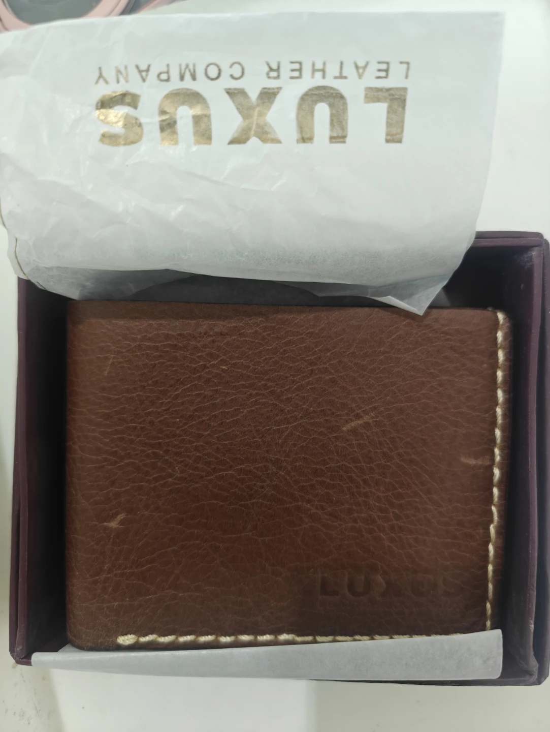 LUXUS 100% Genuine Leather Bi-Fold Wallet - photo 2