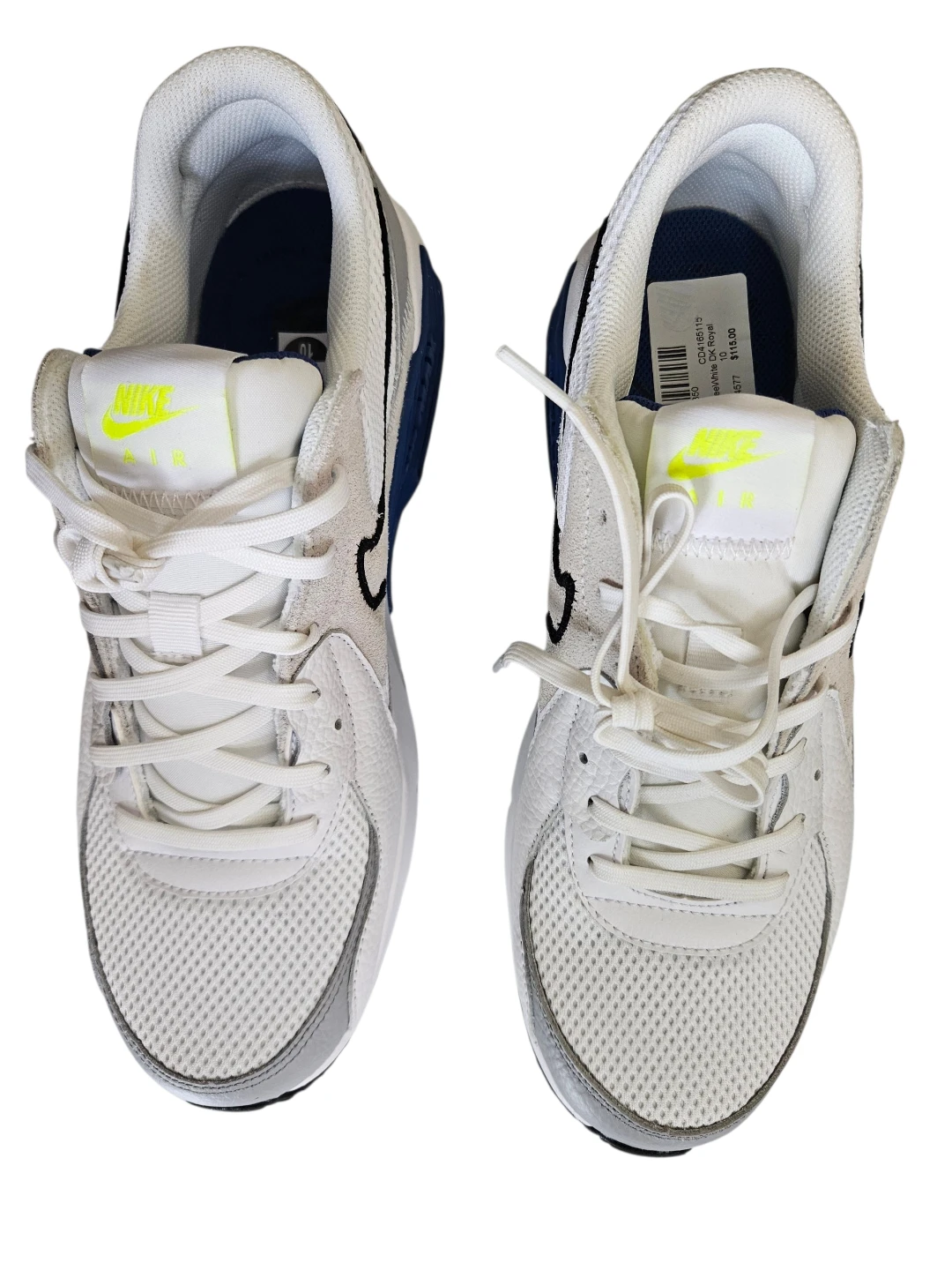 Nike Air Max 90 Shoes White Grey Blue Men's Size 10