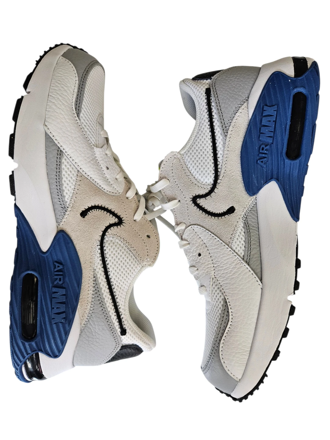 Nike Air Max 90 Shoes White Grey Blue Men's Size 10 - photo 3