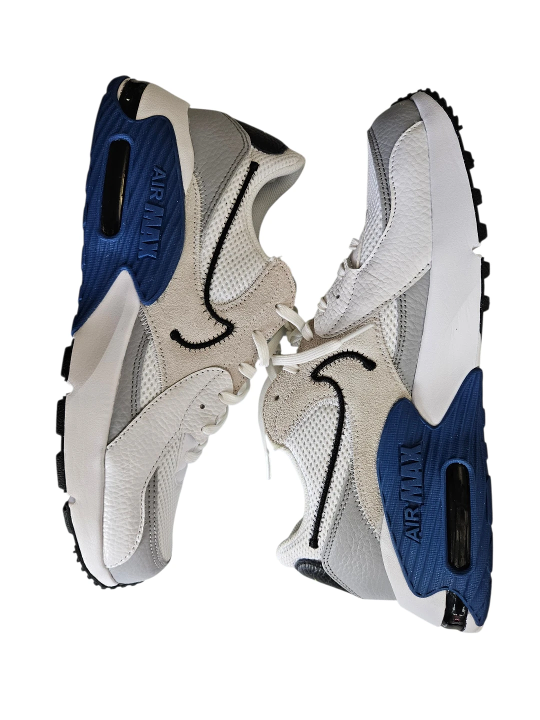 Nike Air Max 90 Shoes White Grey Blue Men's Size 10 - photo 4