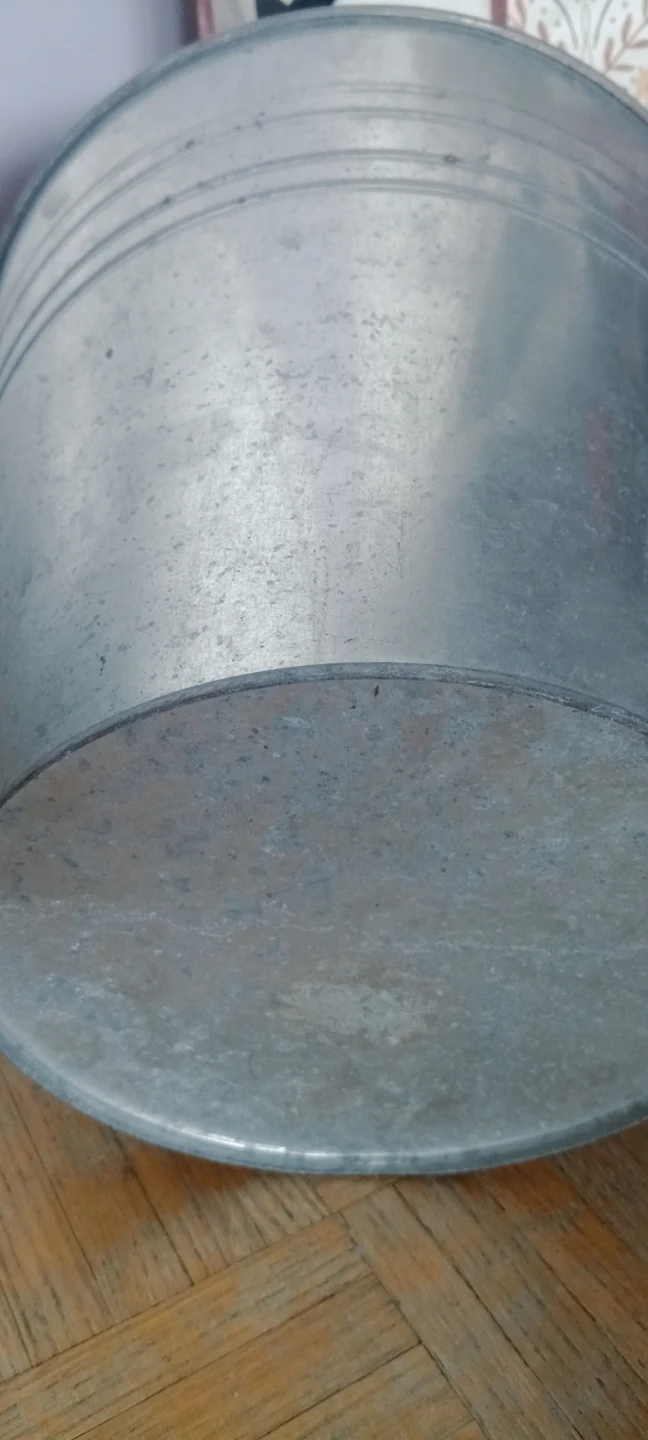 Galvanized Metal Bucket with Wooden Handle - photo 3