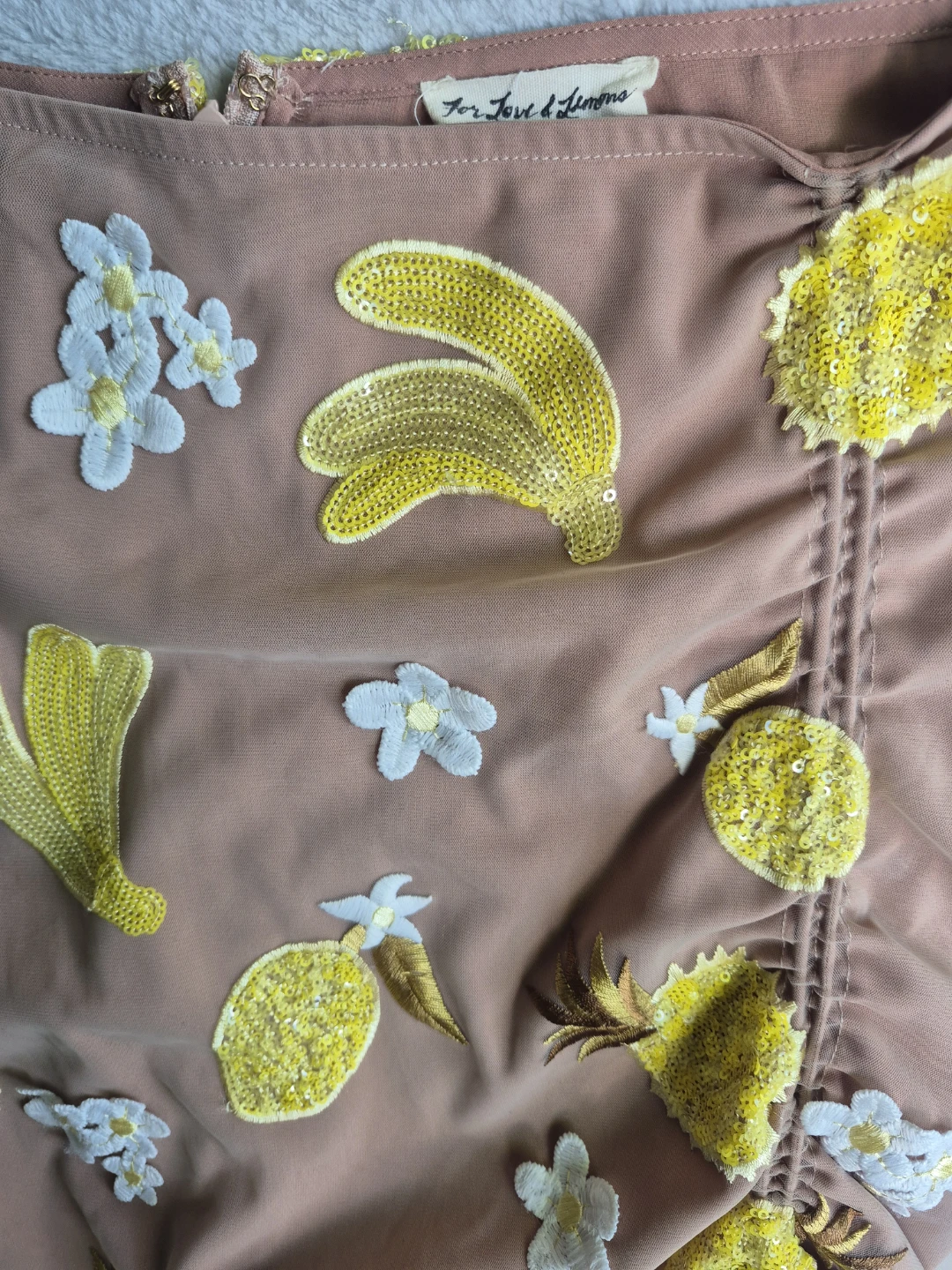 For Love & Lemons XS Fruit Sequins Mini Skirt - photo 2