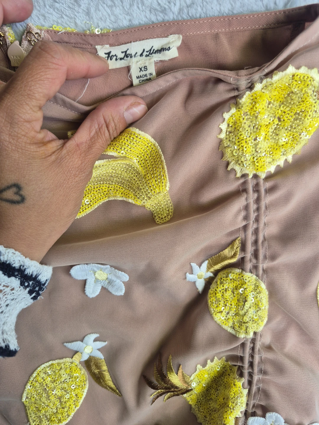 For Love & Lemons XS Fruit Sequins Mini Skirt - photo 3