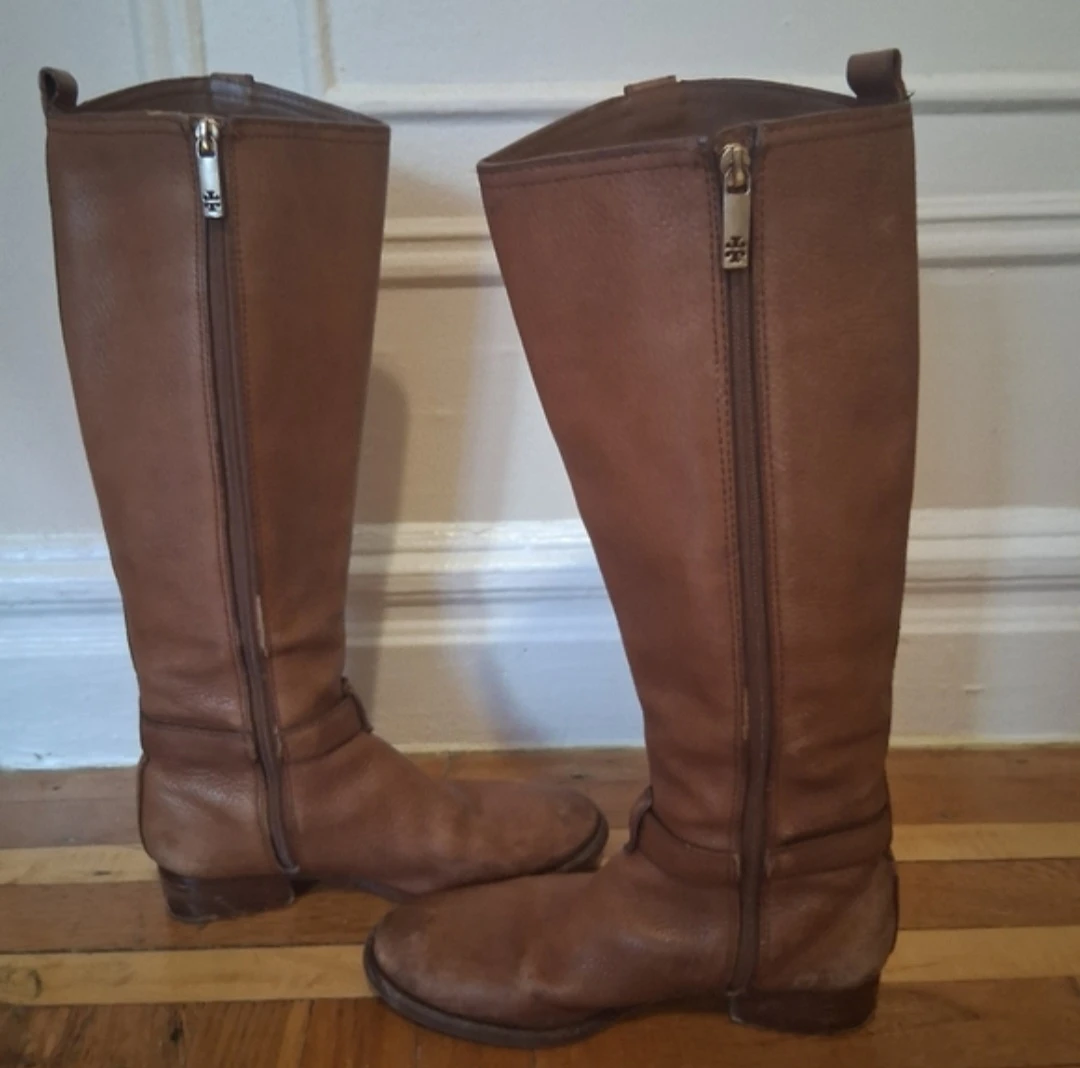 Tory Burch Brown Leather Riding Boots - photo 5