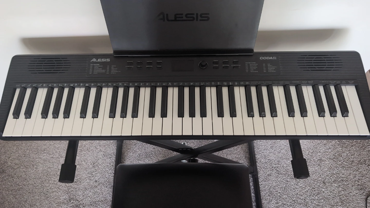 Alesis Portable Keyboard with Stand, Headphones and Bench, pedal - photo 5