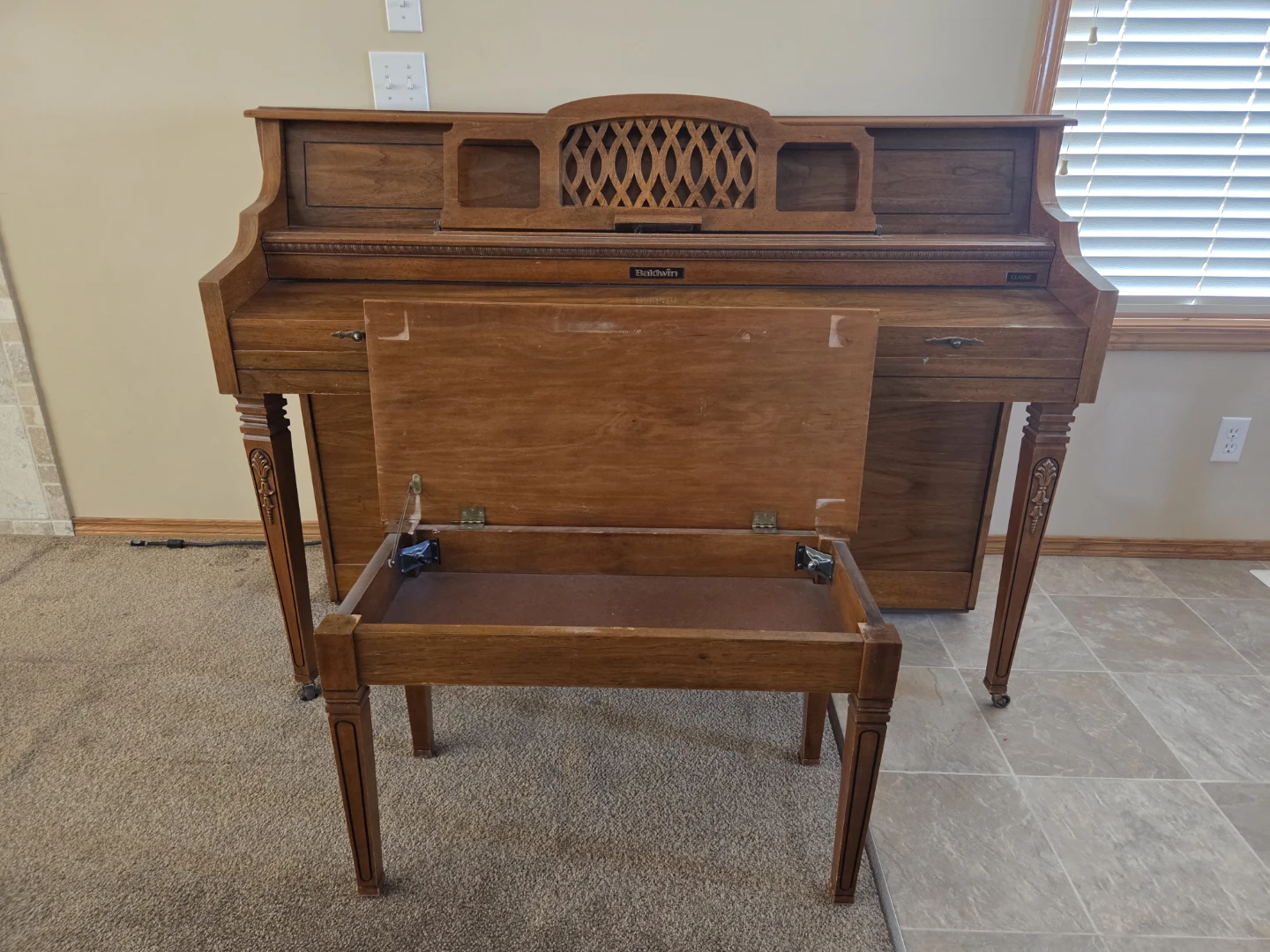 1989 Baldwin Classic Upright Piano with Bench - photo 4