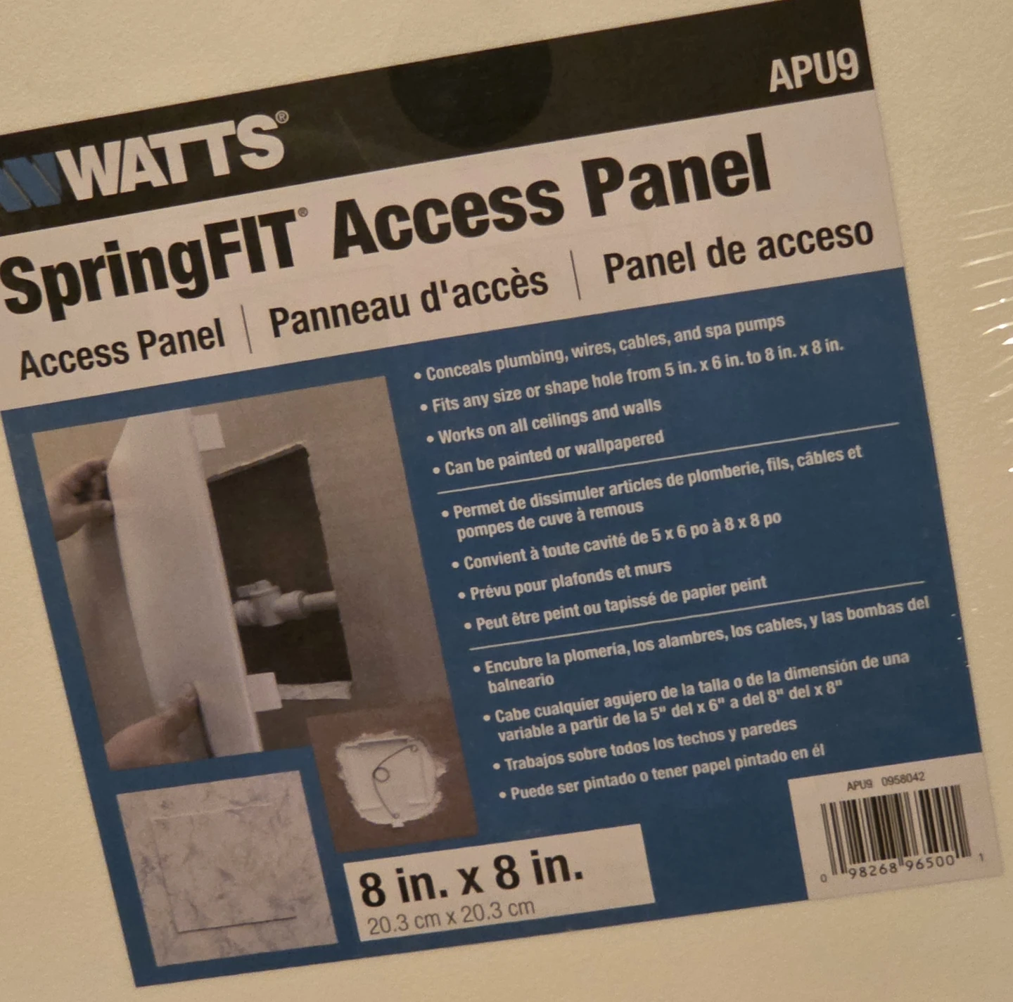 Watts SpringFIT Access Panel 8x8