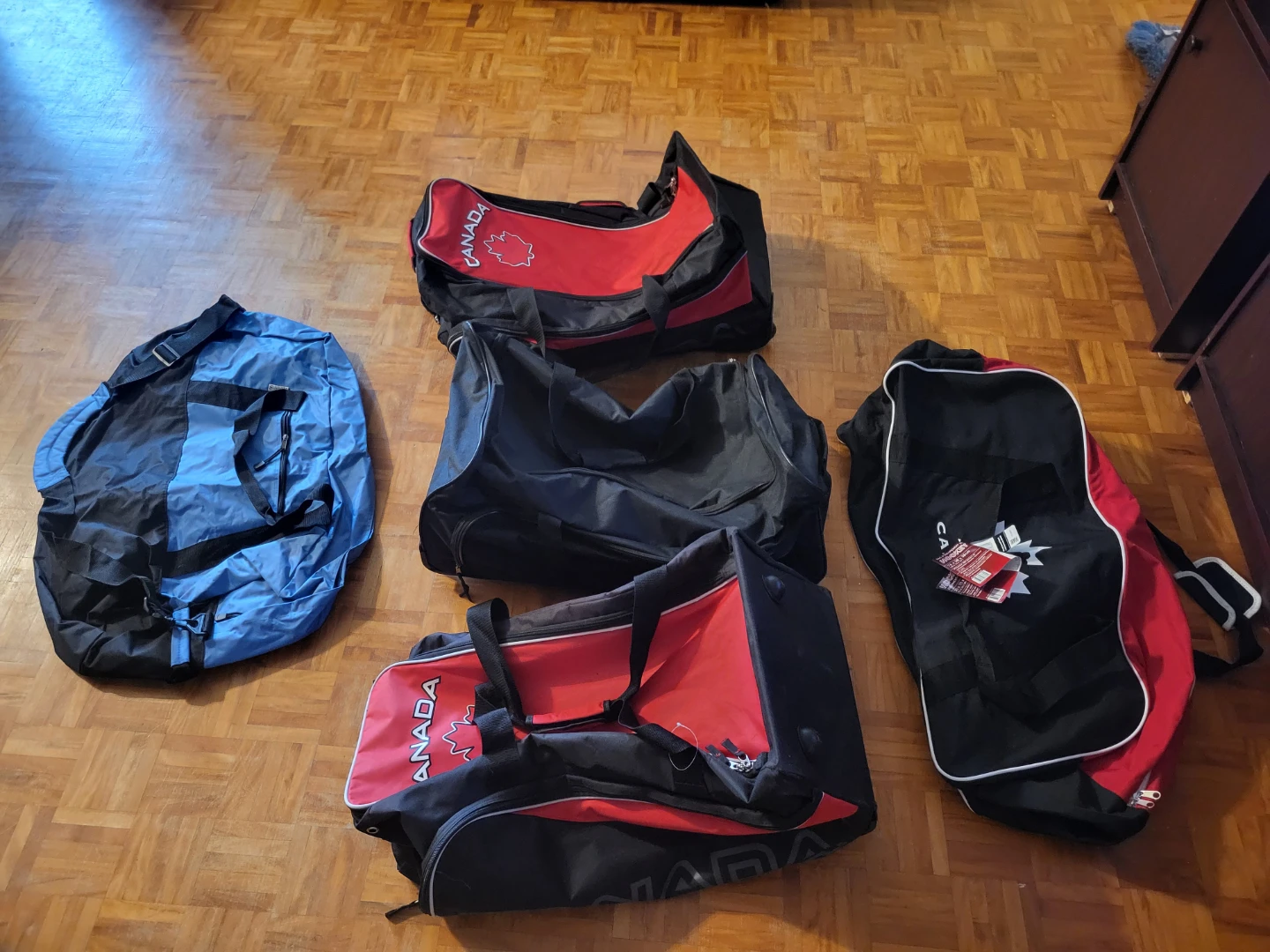 Set of 5 Duffel Bags - Canada Themed