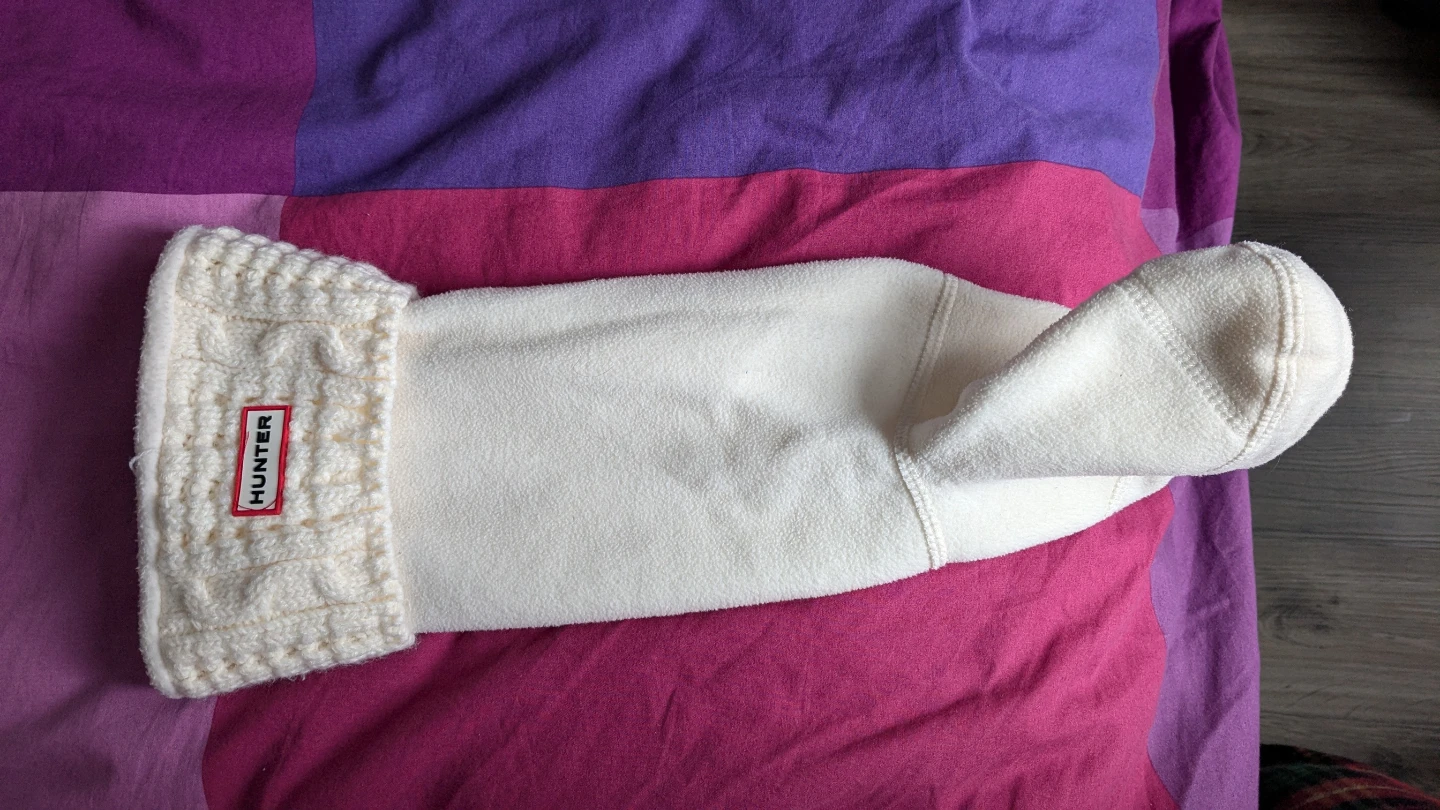 Hunter Fleece Lined high boot Socks - Cream - photo 2