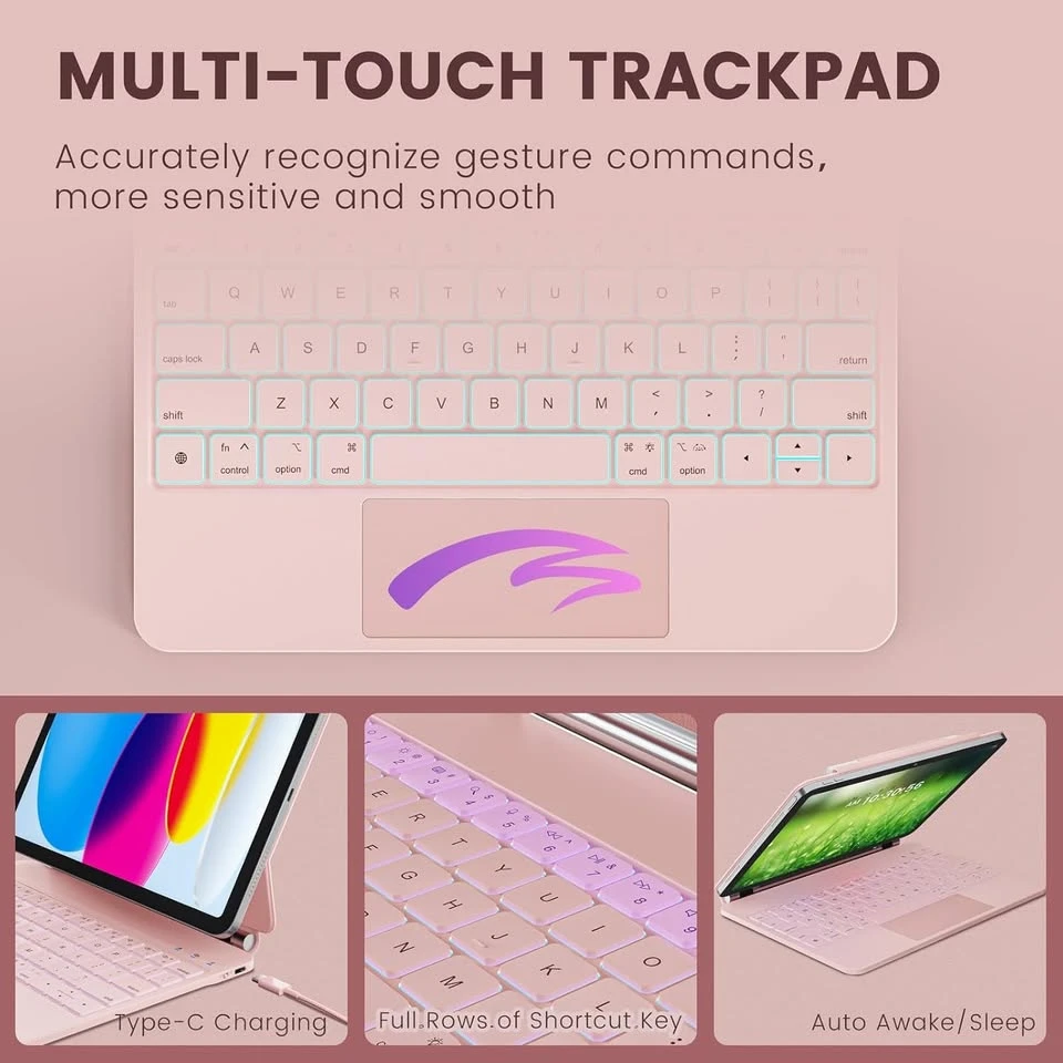 Multi-Touch Trackpad Keyboard Case for iPad 10th Gen - photo 5
