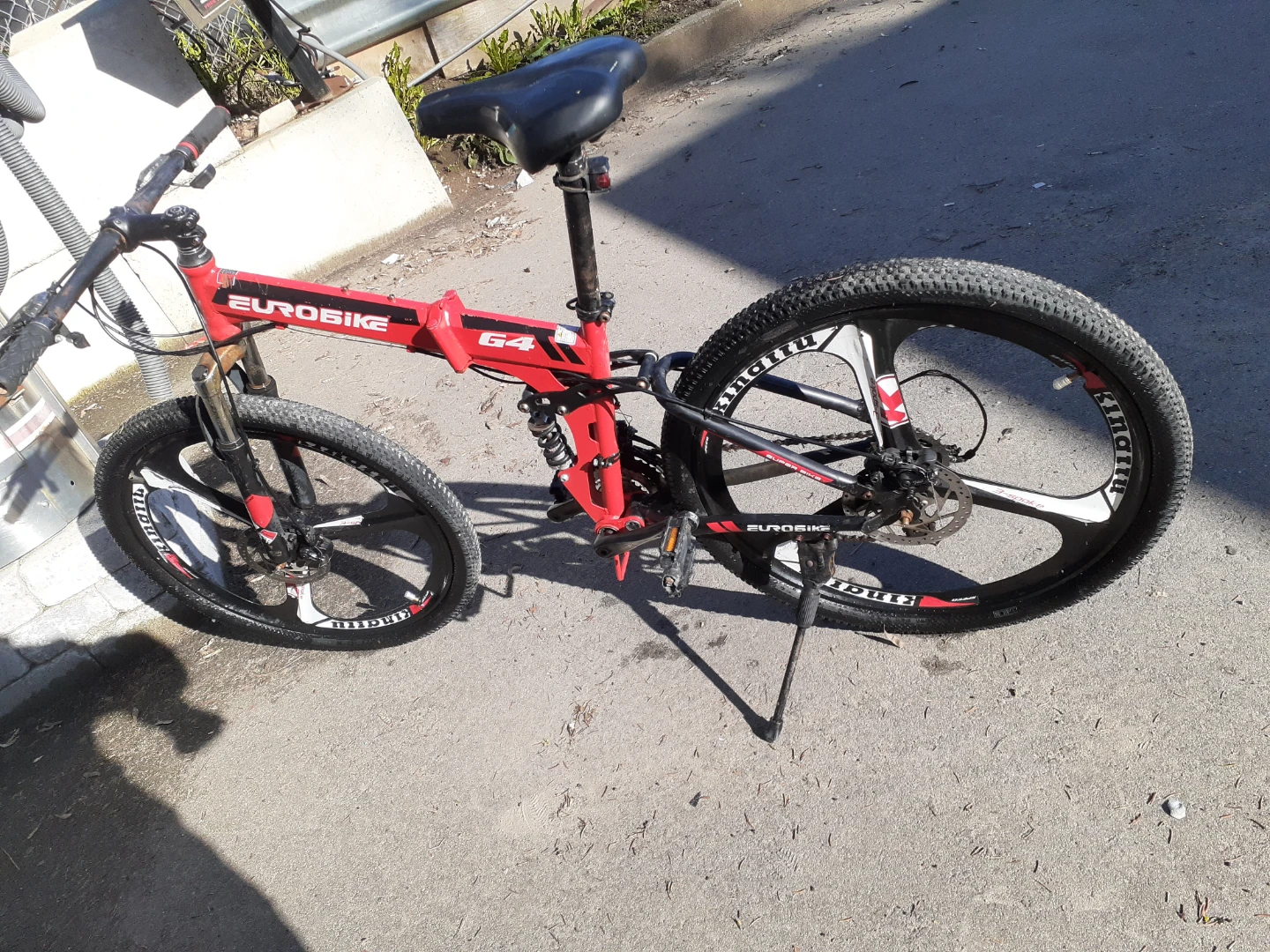 EUROBIKE G4 Folding Mountain Bike - Red - photo 3