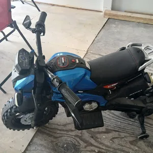 Blue Electric Ride-On Motorcycle Toy