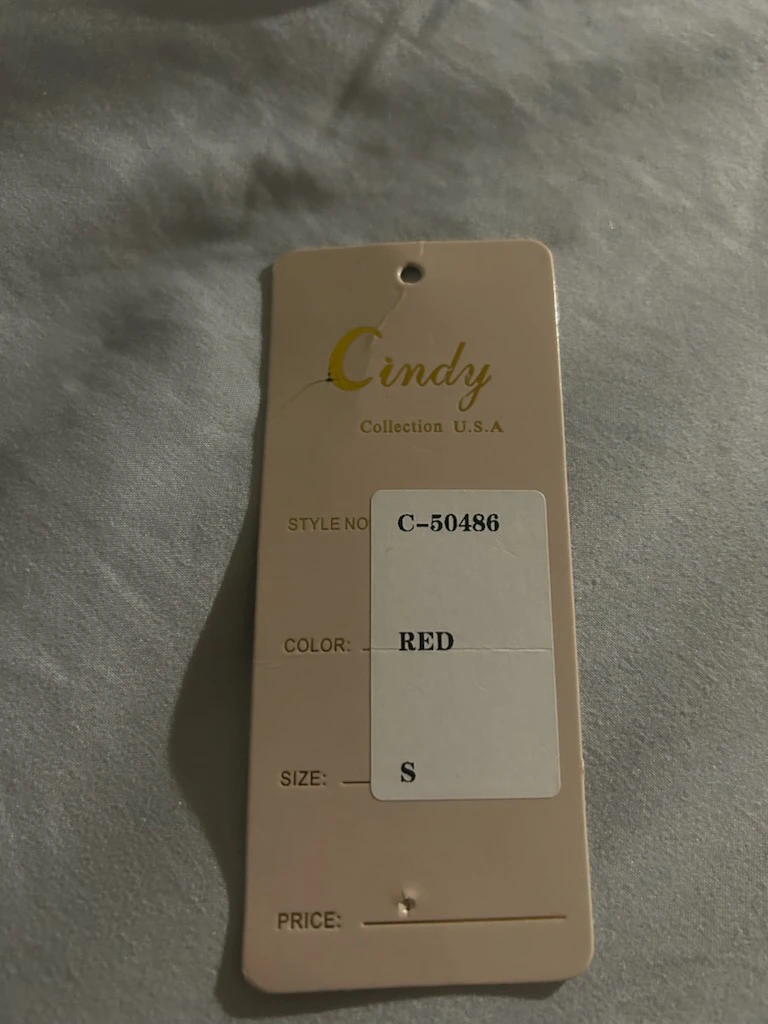 Cindy Collection Red Sequins Gown - Size S - photo 2