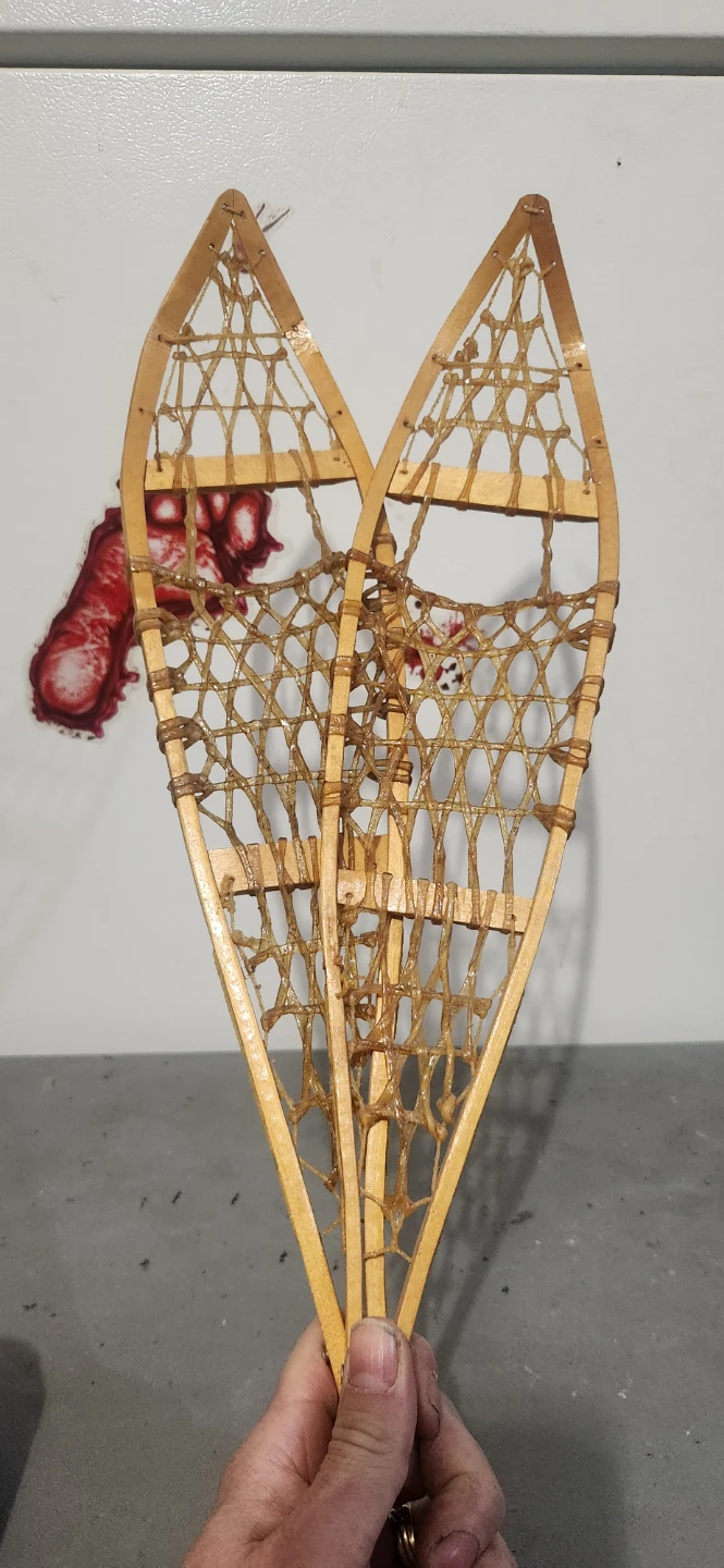 Vintage Wooden Snowshoes - photo 2