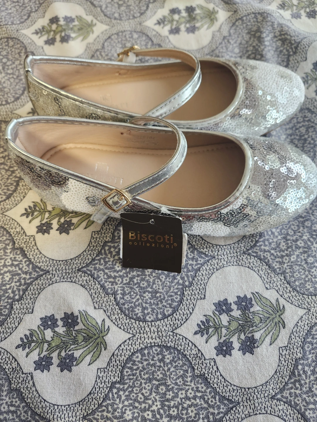 Biscotti Collection Silver Sequin Mary Jane Shoes - photo 2