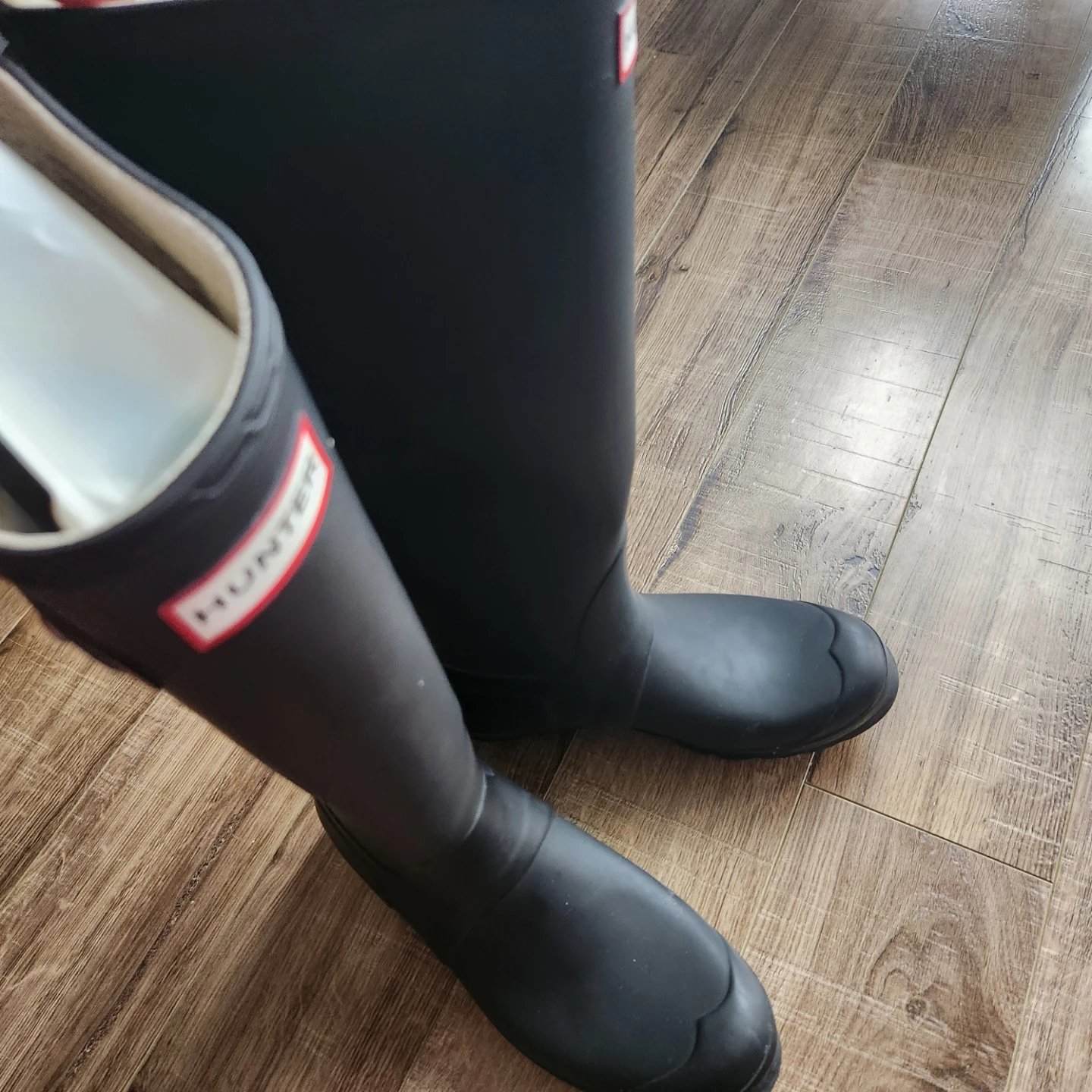 Hunter Black Rubber Tall Boots
